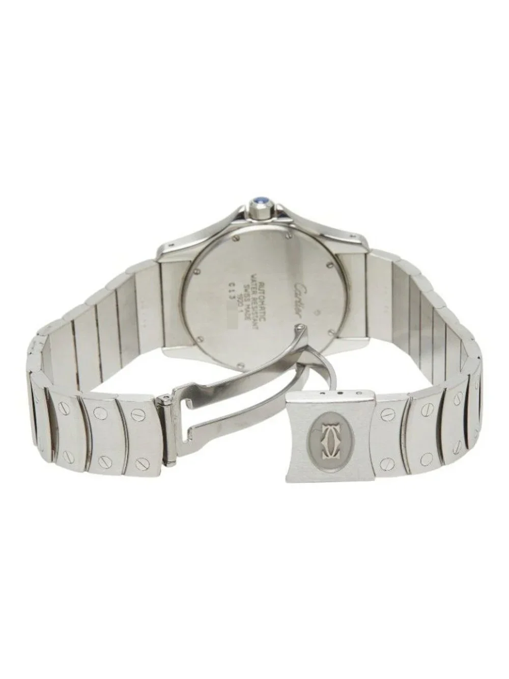 Cartier Santos Ronde Watch LM White Silver Stainless Steel